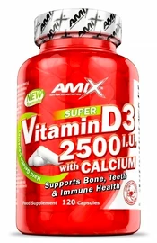 Amix Vitamin D3 2500 I.U. s vápnikom 120 kapsúl