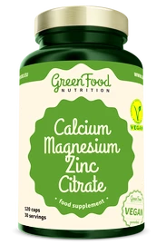 GreenFood Calcium Magnesium Zinc Citrate 120 kapslí