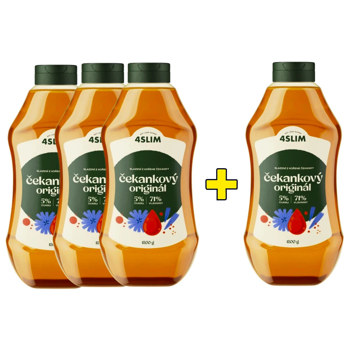 4Slim Čekankový sirup originál 1200 g 3+1 zdarma