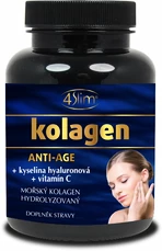 4Slim Morský hydrolyzovaný kolagén Anti -age + vitamín C + kyselina hyalurónová 360 mg 90 kapsúl