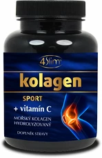 4Slim Morský hydrolyzovaný kolagén Šport + vitamín C 380 mg 90 kapsúl