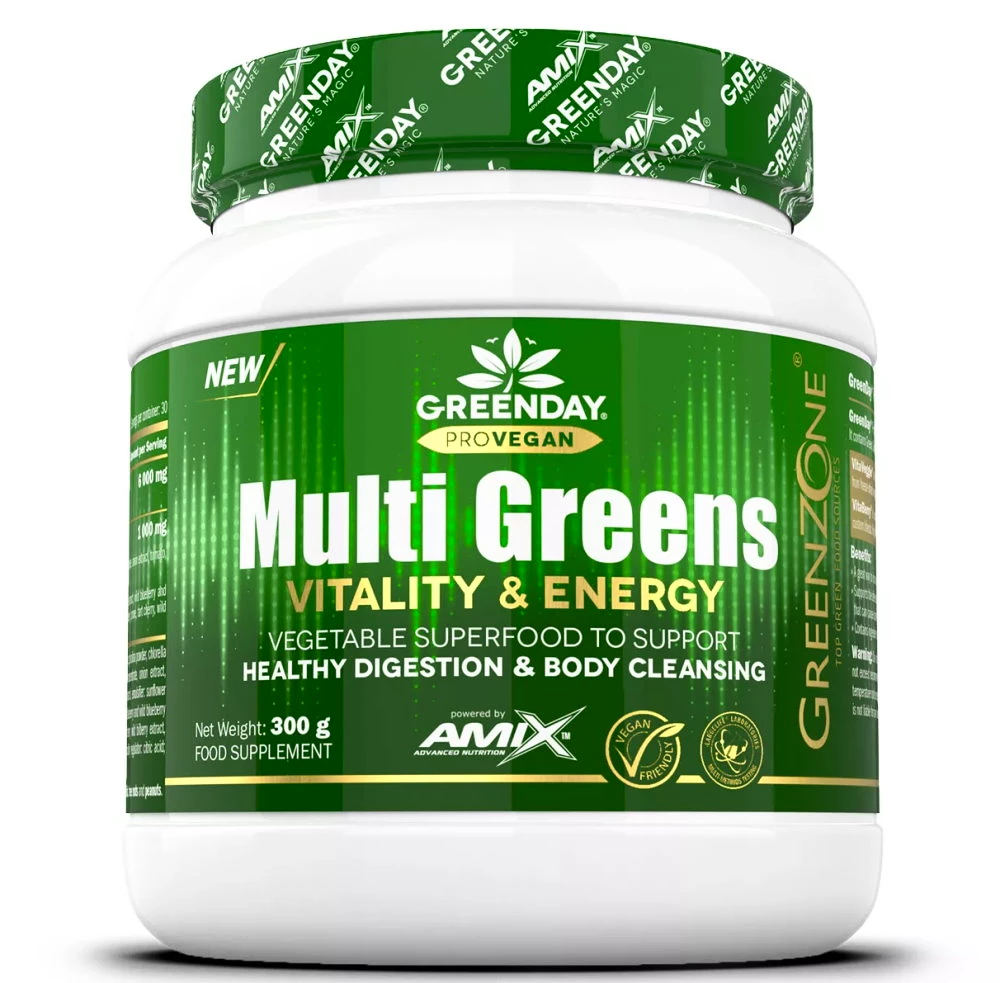 Amix Nutrition  GreenDay ProVegan MultiGreens Vitality & Energy 300 g pomaranč
