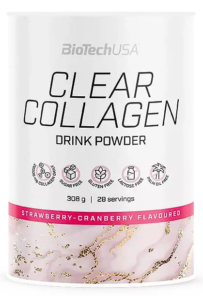 BioTech USA Clear Collagen 308 g jahoda - brusnica