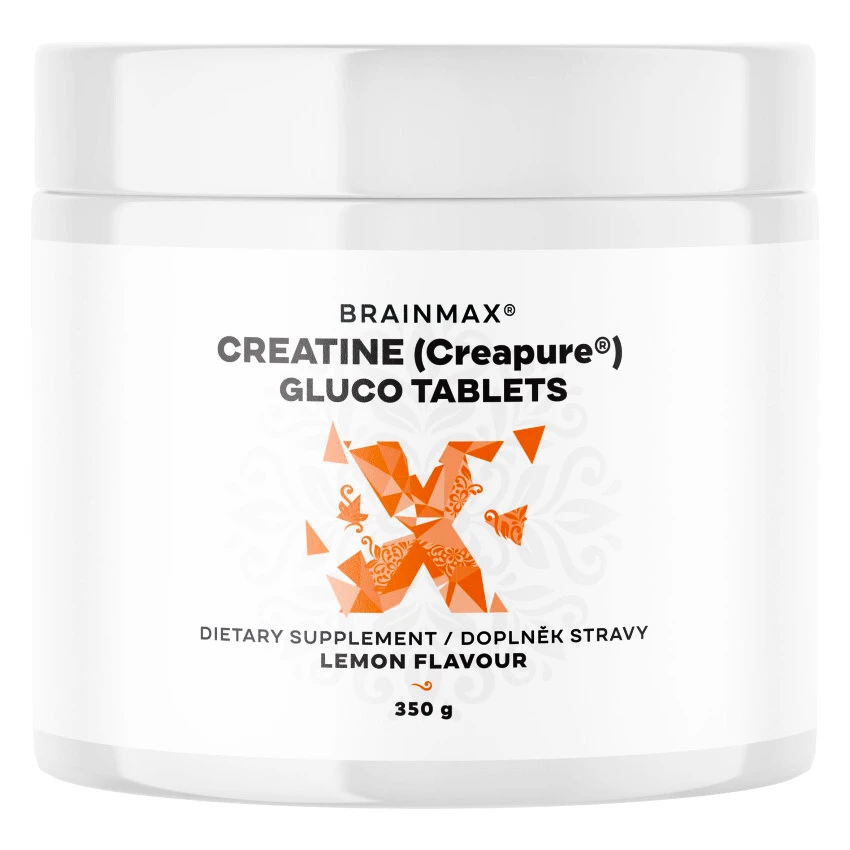 BrainMax Creatine Creapure® Gluco tablets 115 tabs lemon