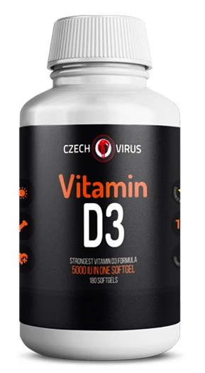 Czech Virus  Vitamin D3 180&nbsp;kapslí