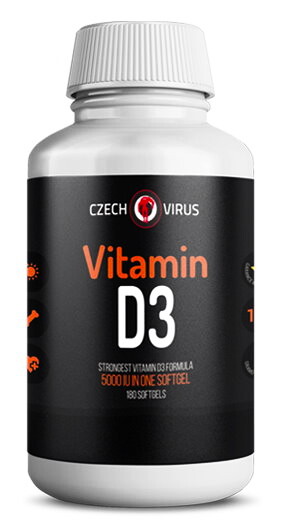 Czech Virus Vitamin D3 180 kapsúlddd
