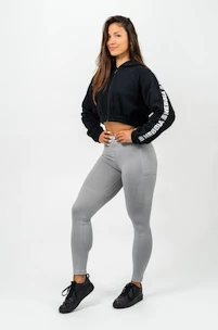Dámska mikina Nebbia ICONIC Cropped Zip-Up Hoodie 254 black
