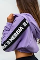 Dámska mikina Nebbia ICONIC Cropped Zip-Up Hoodie 254 purple