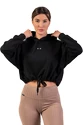 Dámska mikina Nebbia  Loose Fit Crop Hoodie black