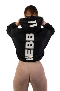 Dámska mikina Nebbia  Loose Fit Crop Hoodie black XS/S