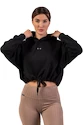 Dámska mikina Nebbia  Loose Fit Crop Hoodie black XS/S
