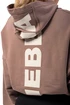 Dámska mikina Nebbia  Loose Fit Crop Hoodie Iconic 421 brown
