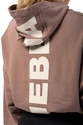 Dámska mikina Nebbia  Loose Fit Crop Hoodie Iconic 421 brown