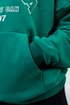 Dámska mikina Nebbia  Oversize mikina s kapucí GYM RAT Zelená