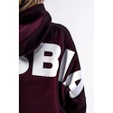 Dámska mikina Nebbia STRONG BEAUTY Oversized Hoodie OWN YOUR POWER 433 dark red