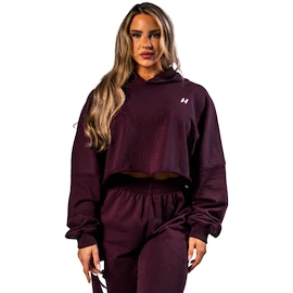 Dámska mikina Nebbia STRONG BEAUTY Oversized Hoodie OWN YOUR POWER 433 dark red