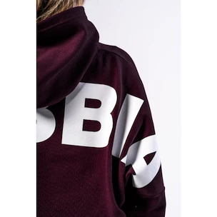 Dámska mikina Nebbia STRONG BEAUTY Oversized Hoodie OWN YOUR POWER 433 dark red