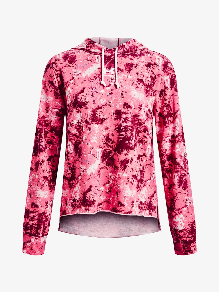 Dámska mikina Under Armour  Rival Terry Print Hoodie-PNK