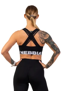 Dámska podprsenka Nebbia  Medium Impact Cross Back Sports Bra 410 black XS