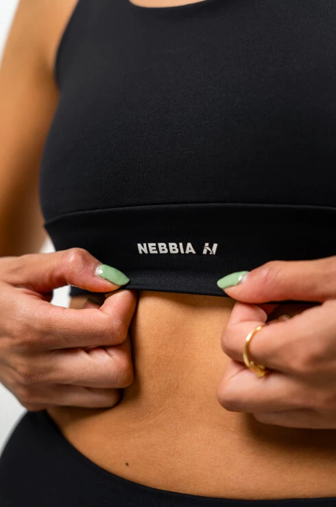 Dámska podprsenka Nebbia  Medium-Support Racerback Sports Bra AGILE black S
