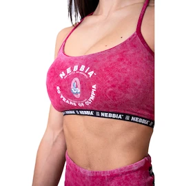 Dámska podprsenka Nebbia NEBBIA x OLYMPIA Washed Open Back Sports Bra LEGACY 779 red