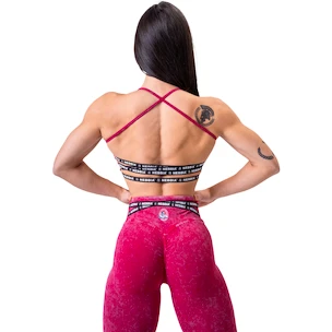 Dámska podprsenka Nebbia NEBBIA x OLYMPIA Washed Open Back Sports Bra LEGACY 779 red