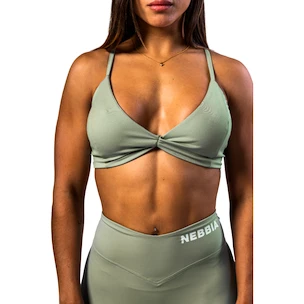 Dámska podprsenka Nebbia STRONG BEAUTY Medium-Support Sports Bra TWIST-KNOT 423 light green