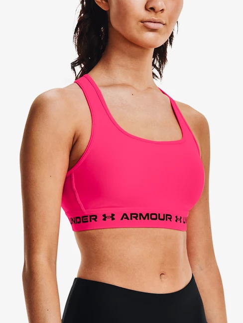 Dámska podprsenka Under Armour  Crossback Mid Bra-PNK