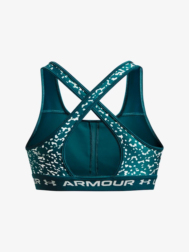 Dámska podprsenka Under Armour  Crossback Mid Print-GRN XS