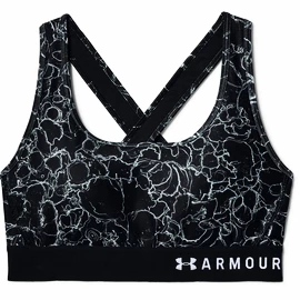 Dámska podprsenka Under Armour Mid Crossback Printed Black