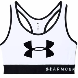Dámska podprsenka Under Armour Mid Keyhole Graphic White