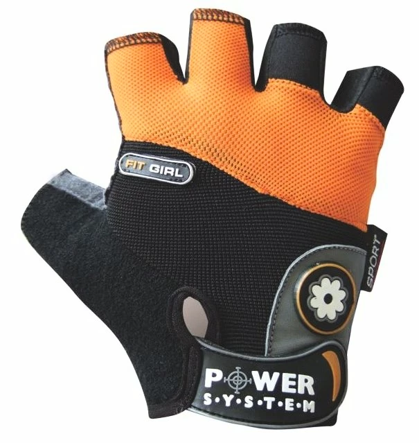 Dámske fitness rukavice Power System  Fit Girl Orange