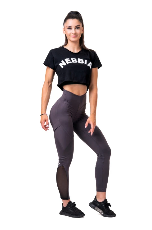 Dámske legíny Nebbia  Fit & Smart leggings high waist marron