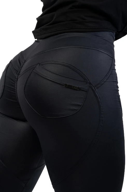 Dámske legíny Nebbia  Glossy look Bubble Butt leggings high waist 586 black