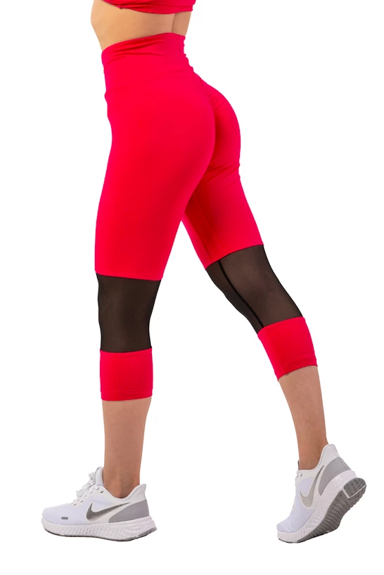 Dámske legíny Nebbia  High-Waist ¾ Length Sporty Leggings 406 pink