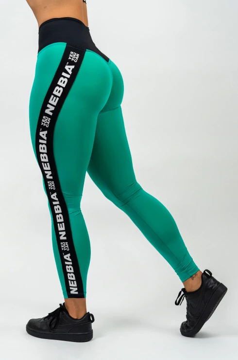 Dámske legíny Nebbia  Leggings high waist green