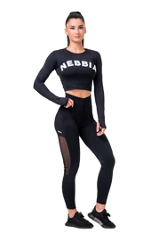 Dámske legíny Nebbia Mesh leggings high waist 573 black