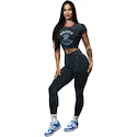 Dámske legíny Nebbia NEBBIA x OLYMPIA Washed High Waisted Leggings GYM WARRIOR 776 black