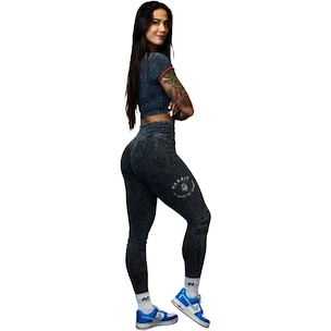 Dámske legíny Nebbia NEBBIA x OLYMPIA Washed High Waisted Leggings GYM WARRIOR 776 black