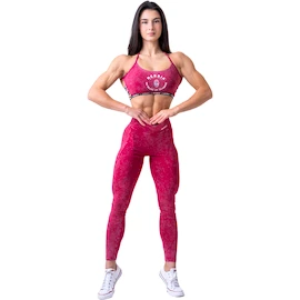 Dámske legíny Nebbia NEBBIA x OLYMPIA Washed High Waisted Leggings LEGACY 777 red