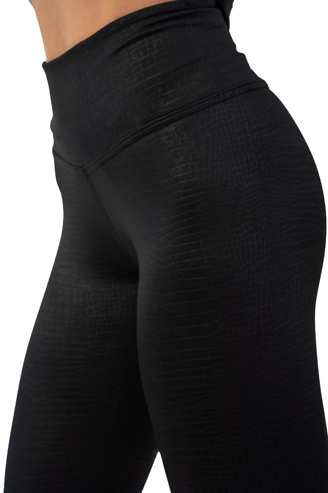 Dámske legíny Nebbia  Python SnakeSkin High-Waist Leggings 407 black