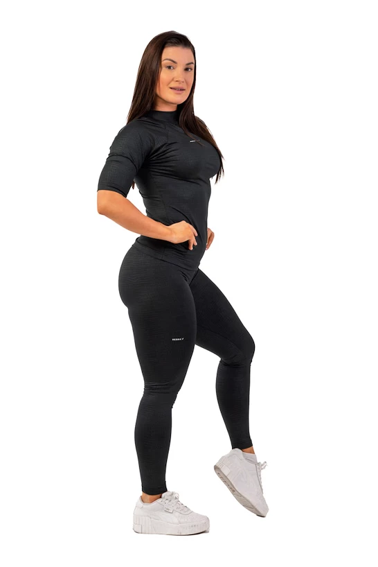 Dámske legíny Nebbia  Python SnakeSkin High-Waist Leggings 407 black XS