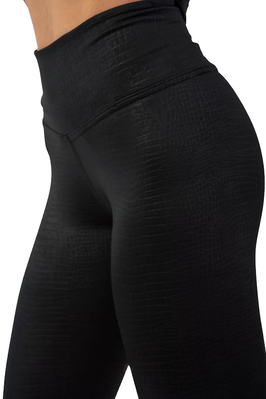 Dámske legíny Nebbia  Python SnakeSkin High-Waist Leggings 407 black XS
