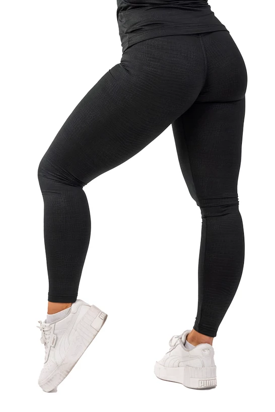 Dámske legíny Nebbia  Python SnakeSkin High-Waist Leggings 407 black XS
