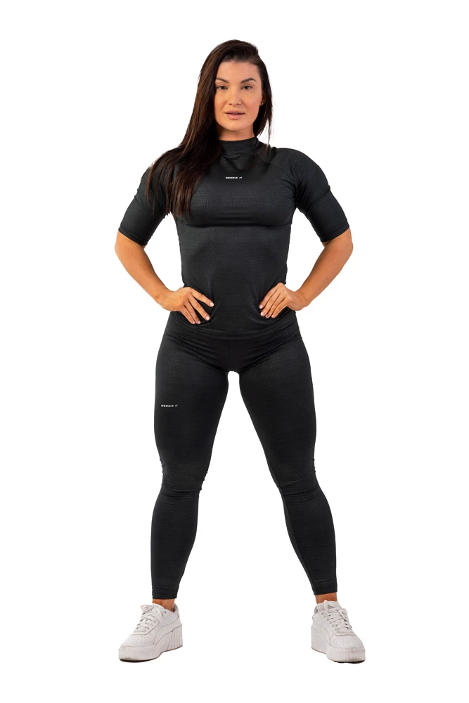 Dámske legíny Nebbia  Python SnakeSkin High-Waist Leggings 407 black XS