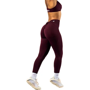 Dámske legíny Nebbia STRONG BEAUTY V-Cut Lace-Up Sculpting Leggings OWN YOUR POWER 426 dark red