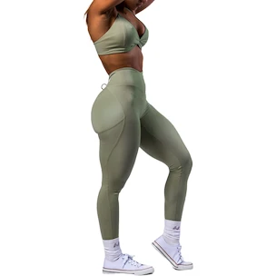 Dámske legíny Nebbia STRONG BEAUTY V-Cut Lace-Up Sculpting Leggings OWN YOUR POWER 426 light green