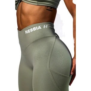 Dámske legíny Nebbia STRONG BEAUTY V-Cut Lace-Up Sculpting Leggings OWN YOUR POWER 426 light green