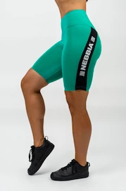 Dámske šortky Nebbia Cyklistické šortky s vysokým pasem ICONIC Zelená
