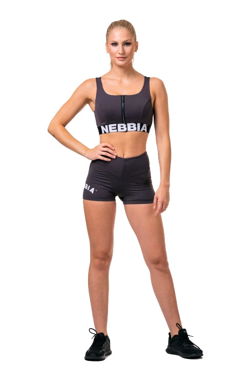 Dámske šortky Nebbia Hero Classic short high waist marron XS
